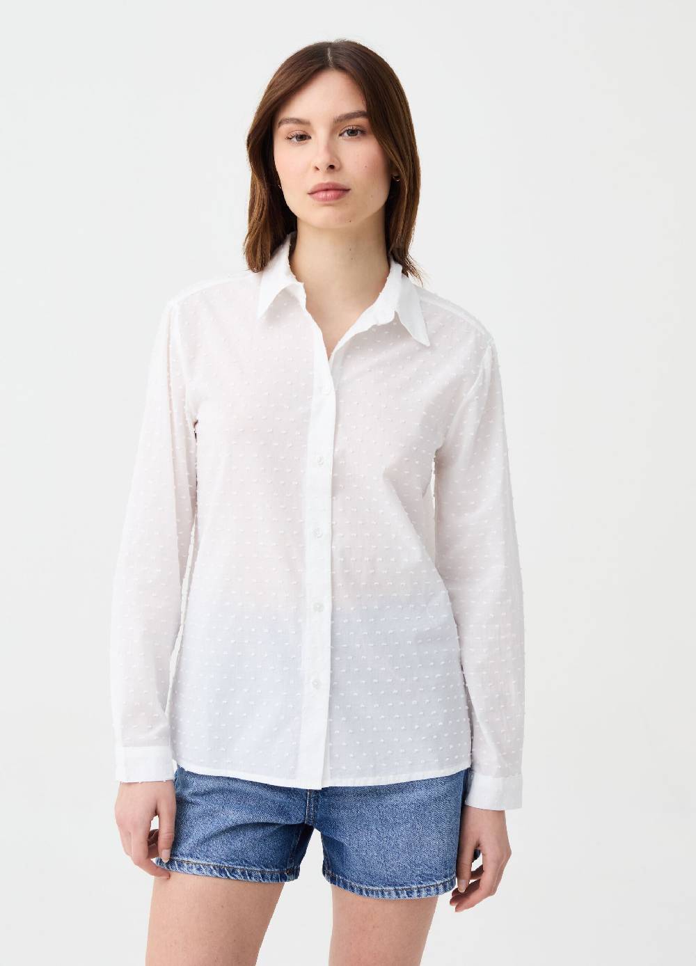 Ovs Camicia In Cotone Dobby