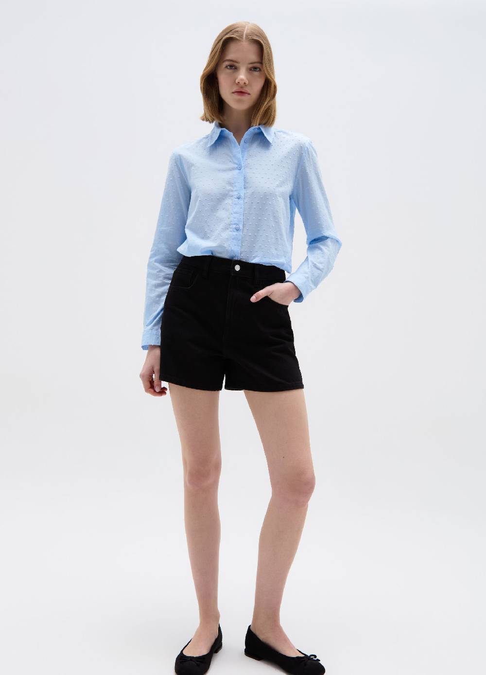 Ovs Camicia in cotone dobby