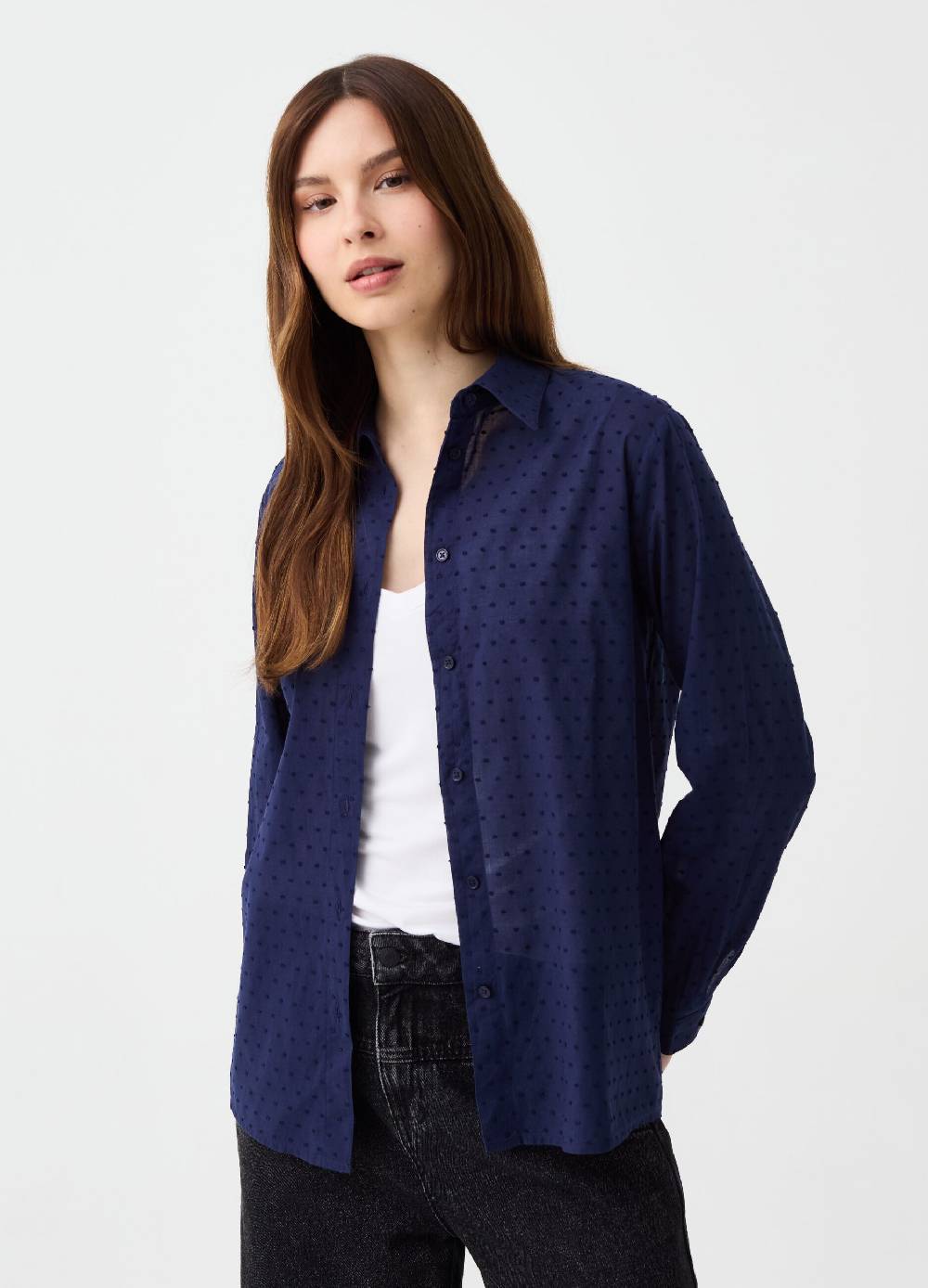 Ovs Camicia In Cotone Dobby