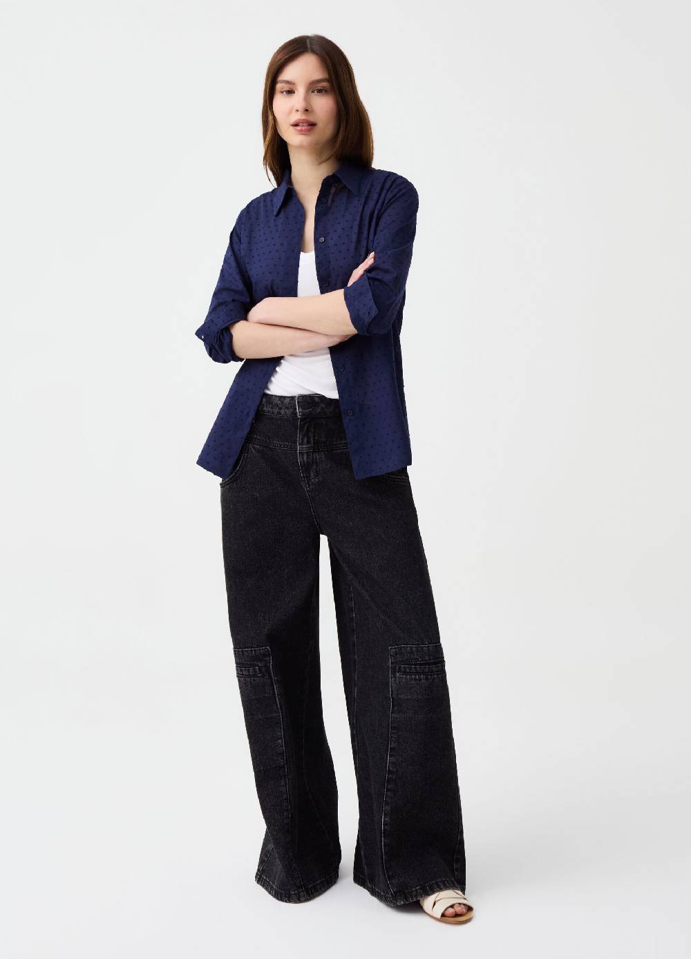 Ovs Camicia in cotone dobby