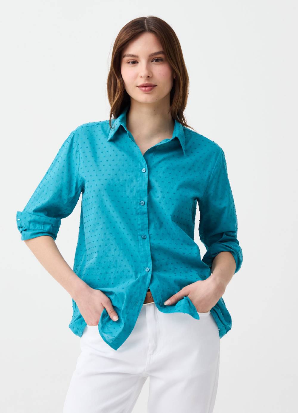 Ovs Camicia In Cotone Dobby