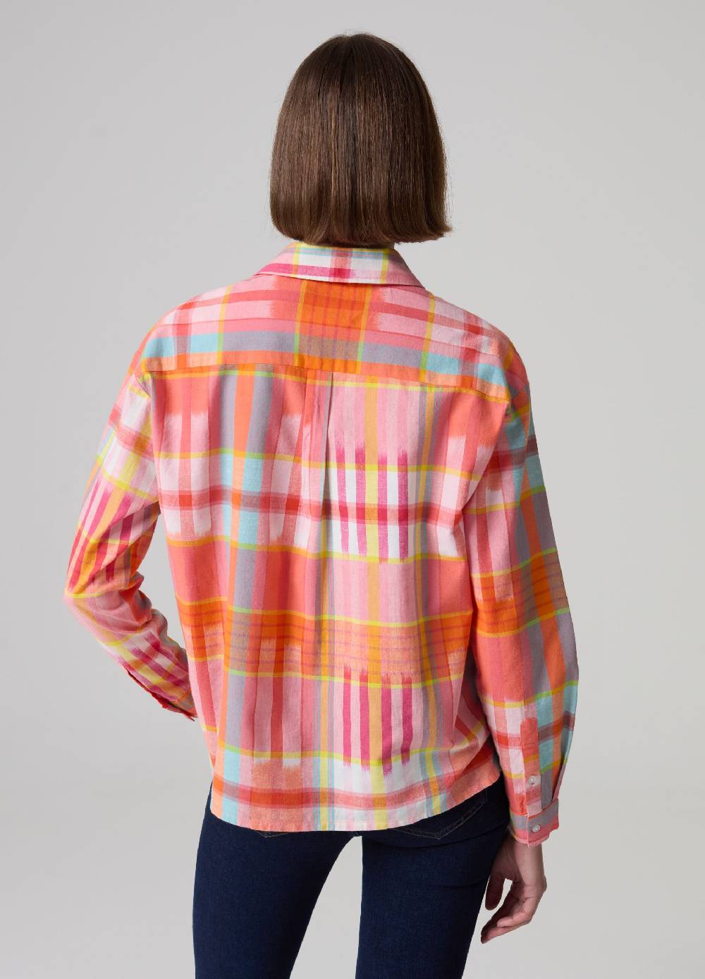 Ovs Camicia In Cotone E Lino Fantasia Check