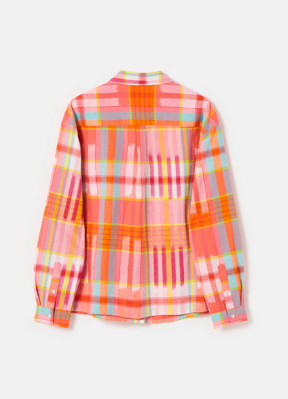 Ovs Camicia In Cotone E Lino Fantasia Check