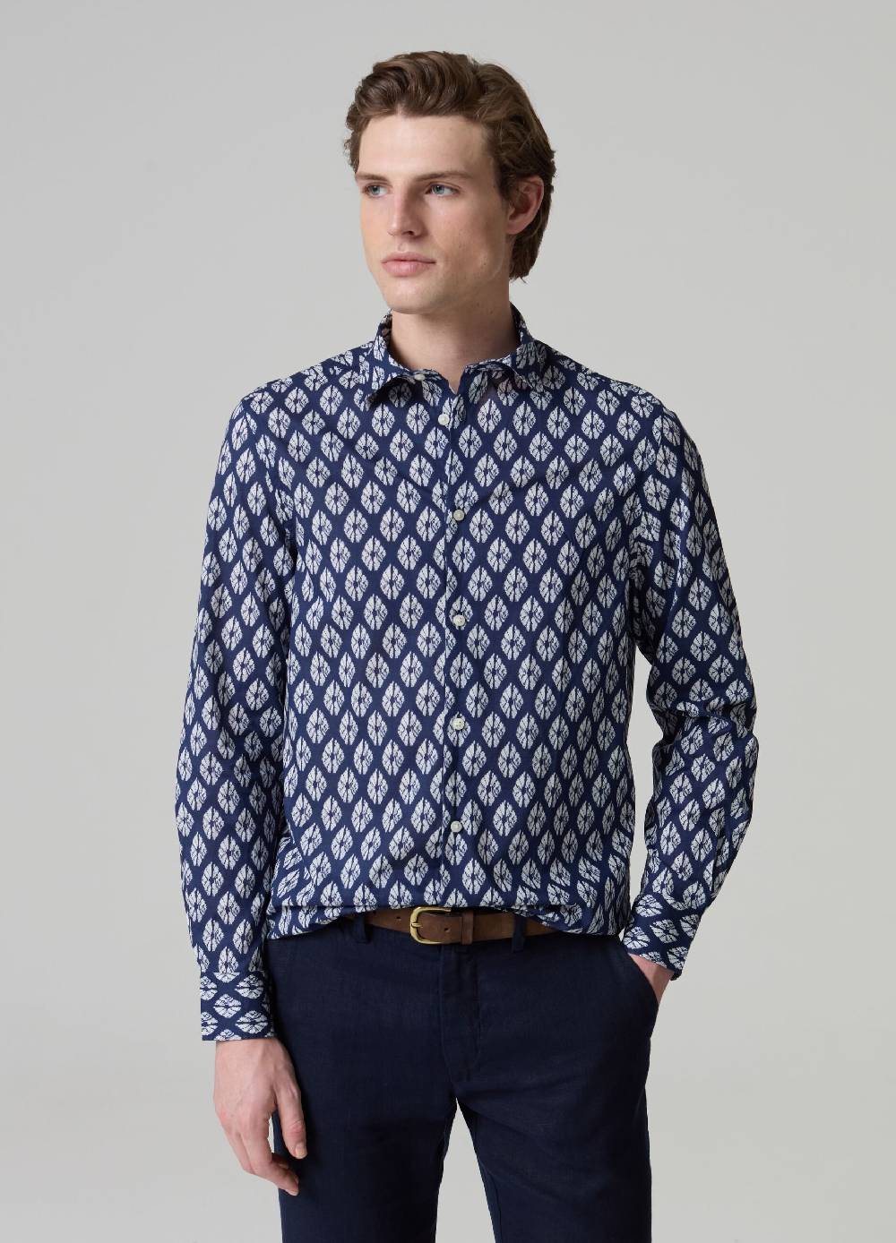 Ovs Camicia in cotone fantasia a rombi