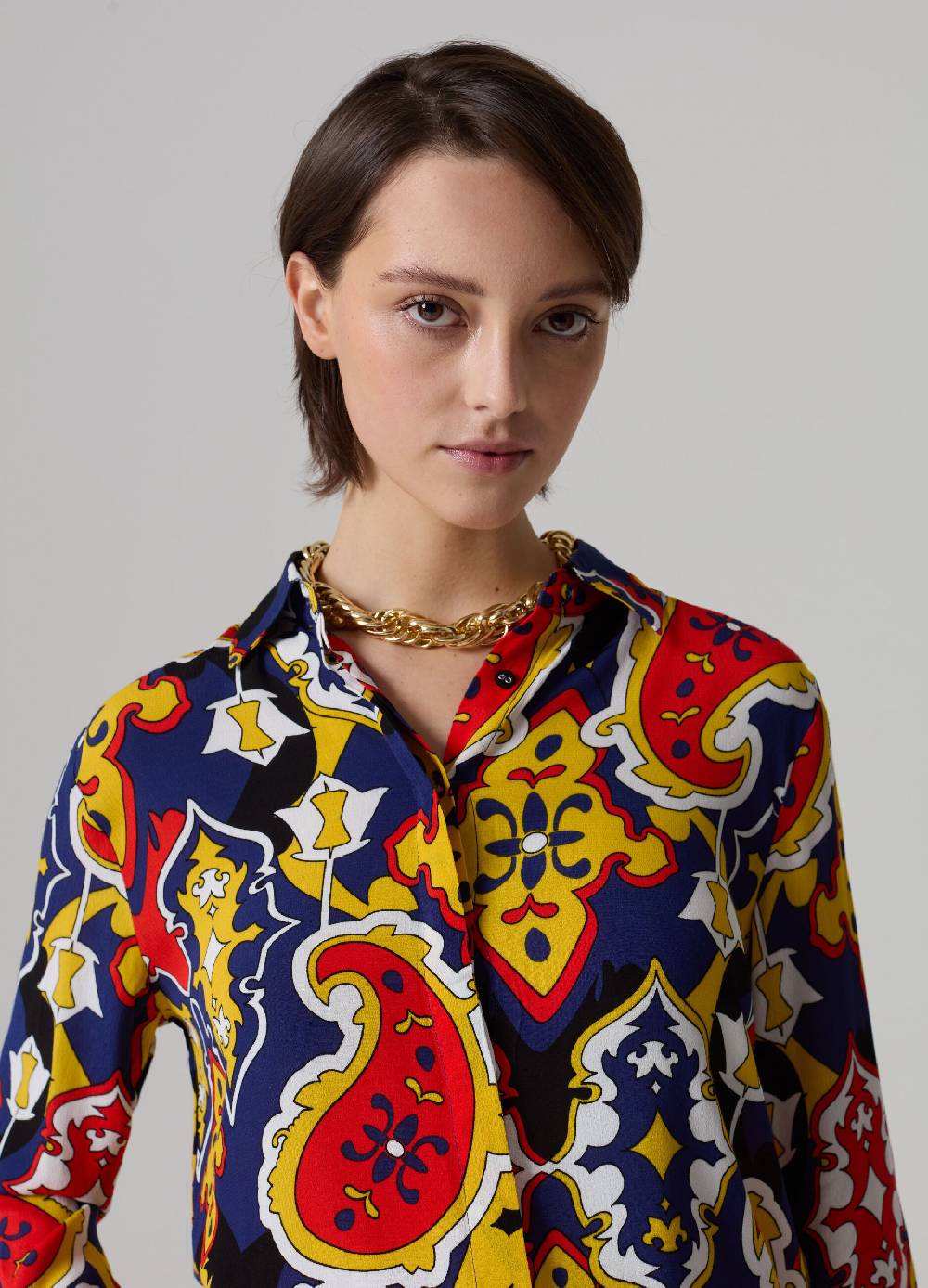 Ovs Camicia In Crêpe Con Stampa All-over