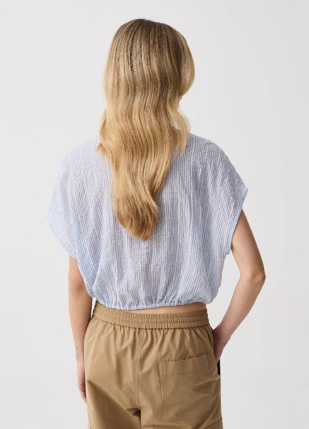 Ovs Camicia In Garza Di Cotone Con Coulisse