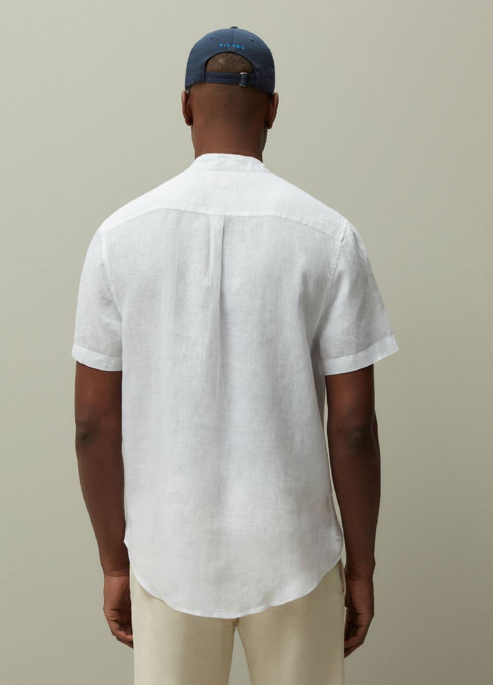 Ovs Camicia In Lino Collo Alla Coreana