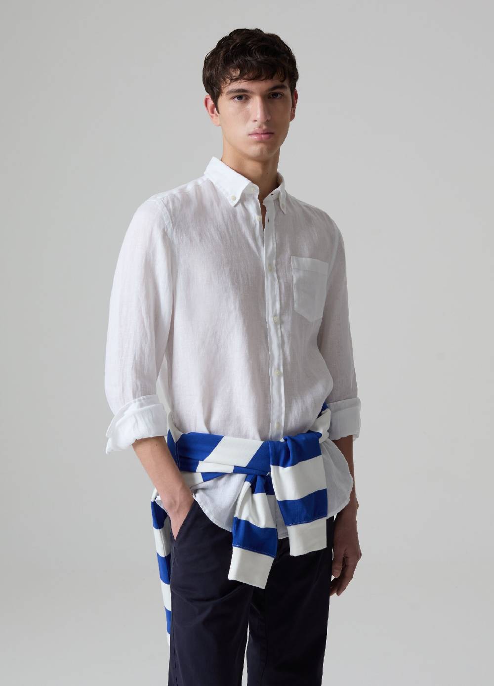 Ovs Camicia In Lino Con Tasca