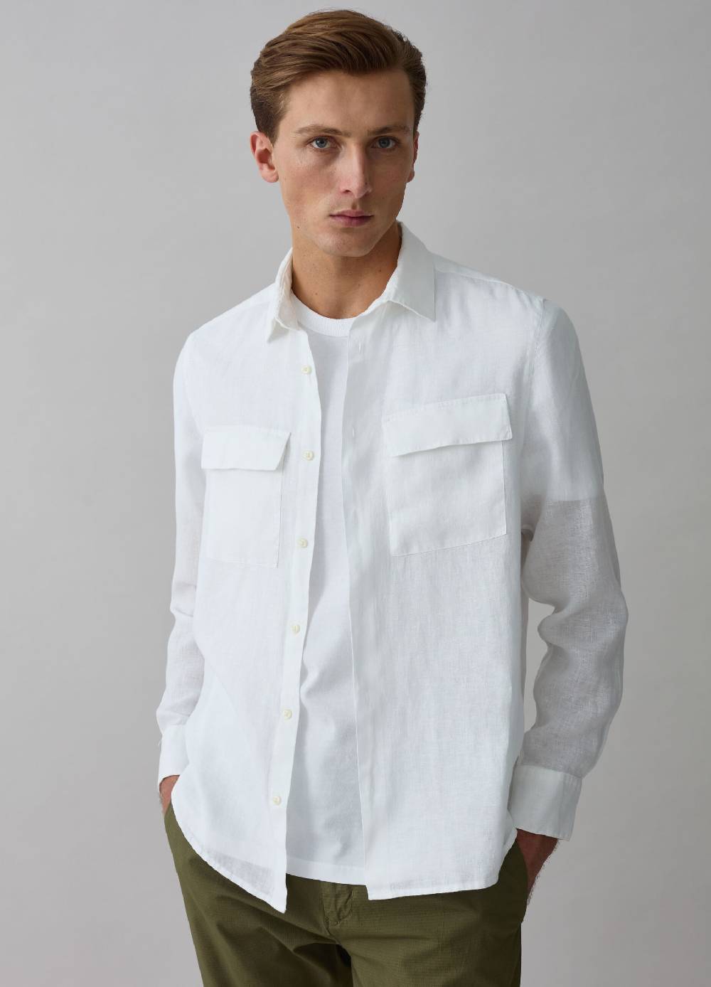 Ovs Camicia in lino con tasche