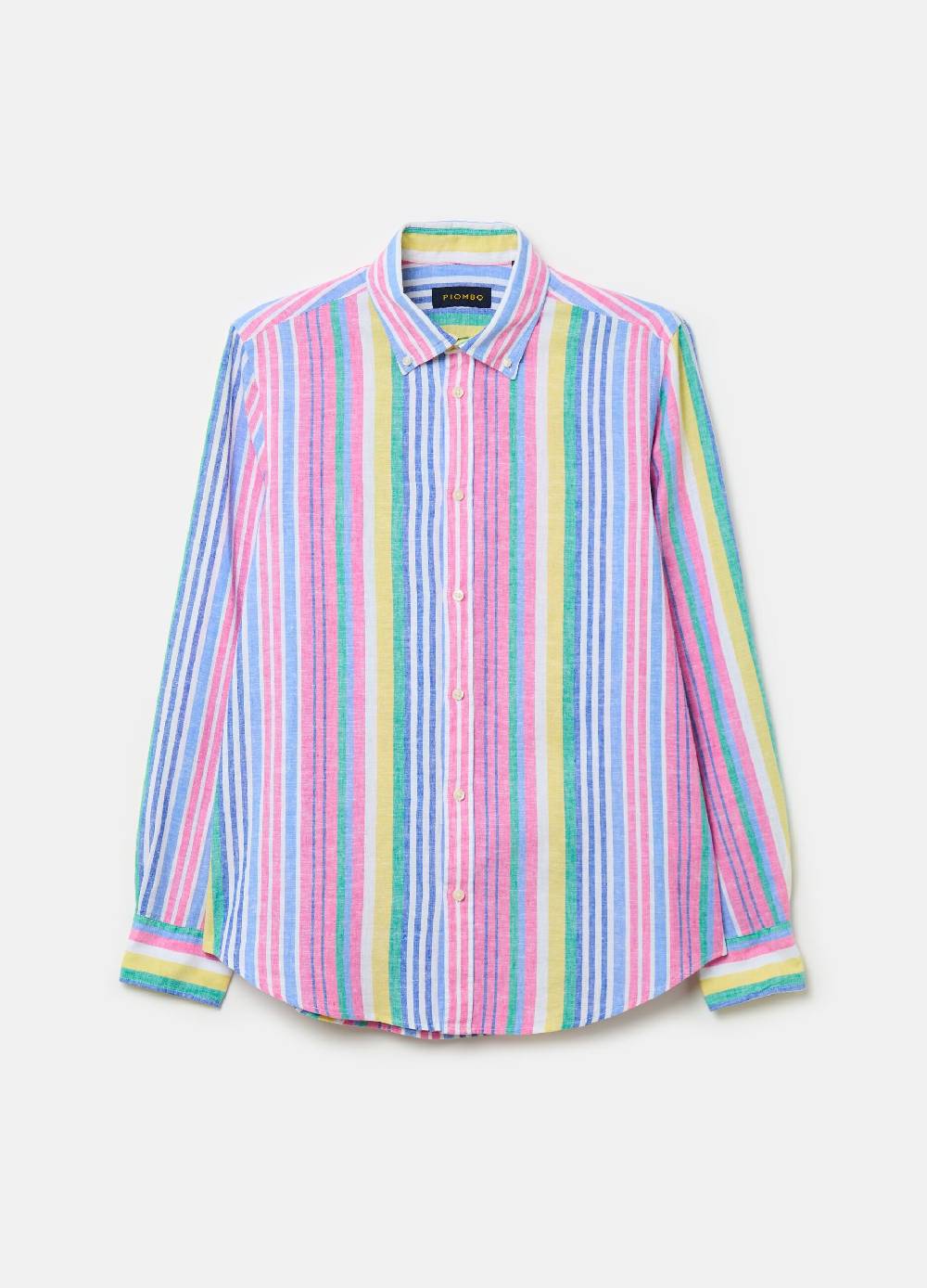 Ovs Camicia In Lino E Cotone A Righe Multicolor