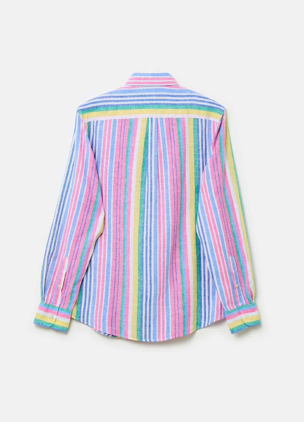 Ovs Camicia In Lino E Cotone A Righe Multicolor