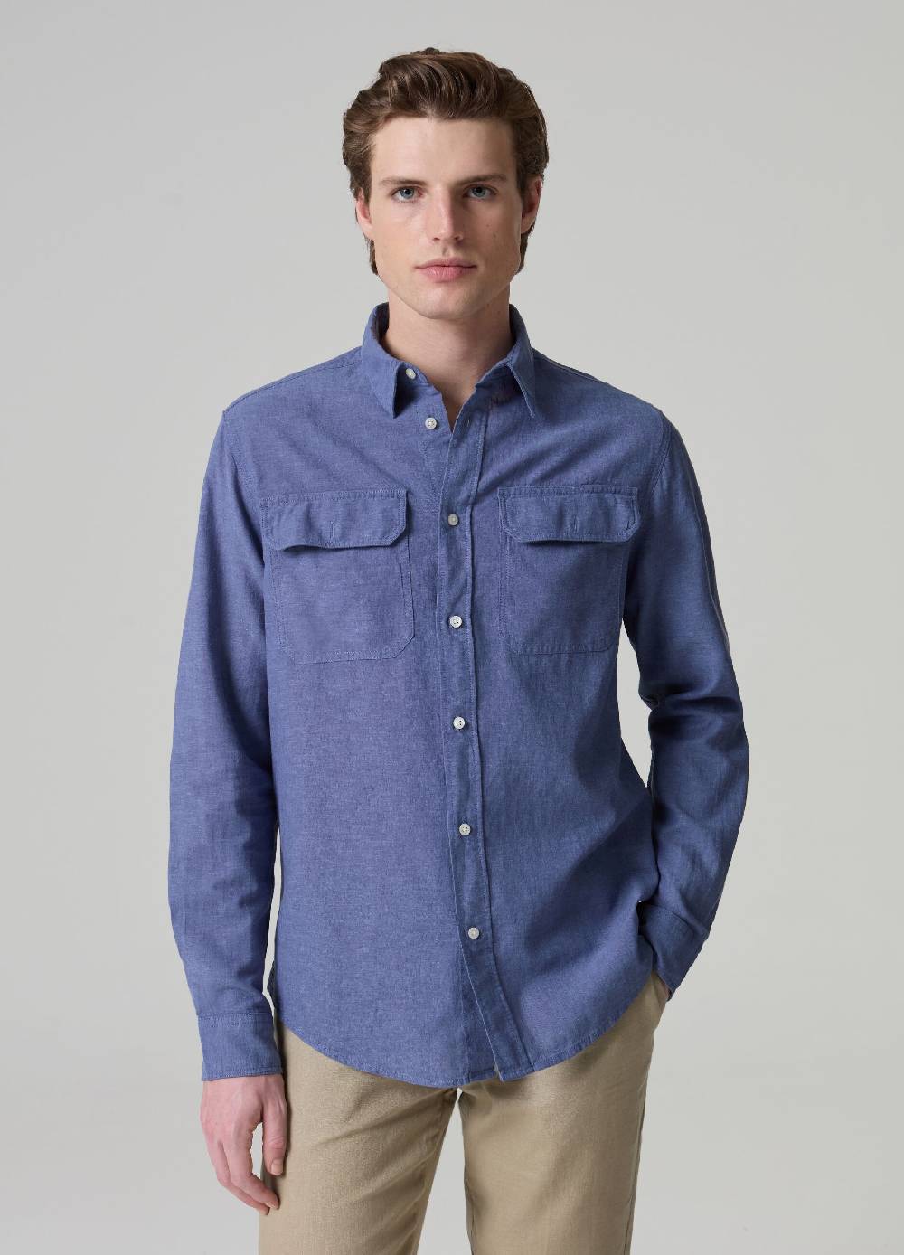 Ovs Camicia In Lino E Cotone Con Tasche