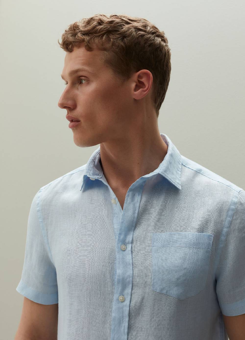 Ovs Camicia In Lino Maniche Corte