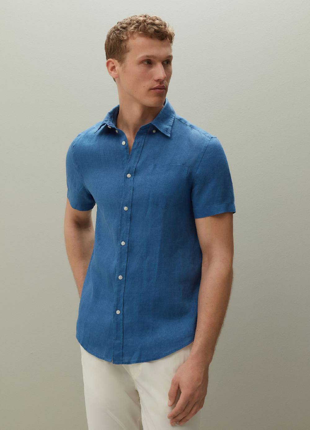 Ovs Camicia In Lino Maniche Corte