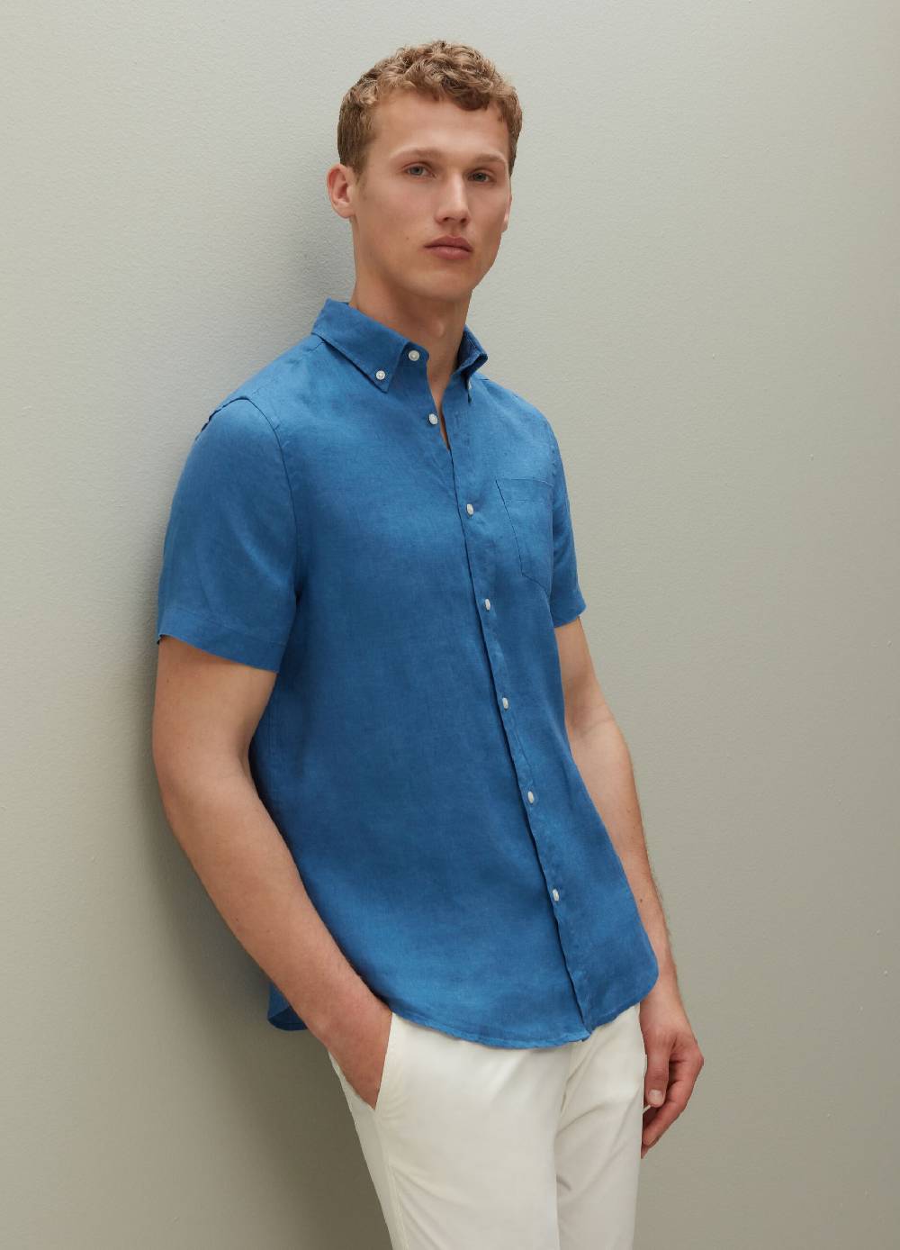 Ovs Camicia in lino maniche corte