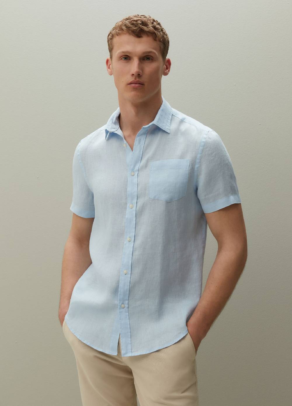 Ovs Camicia in lino maniche corte