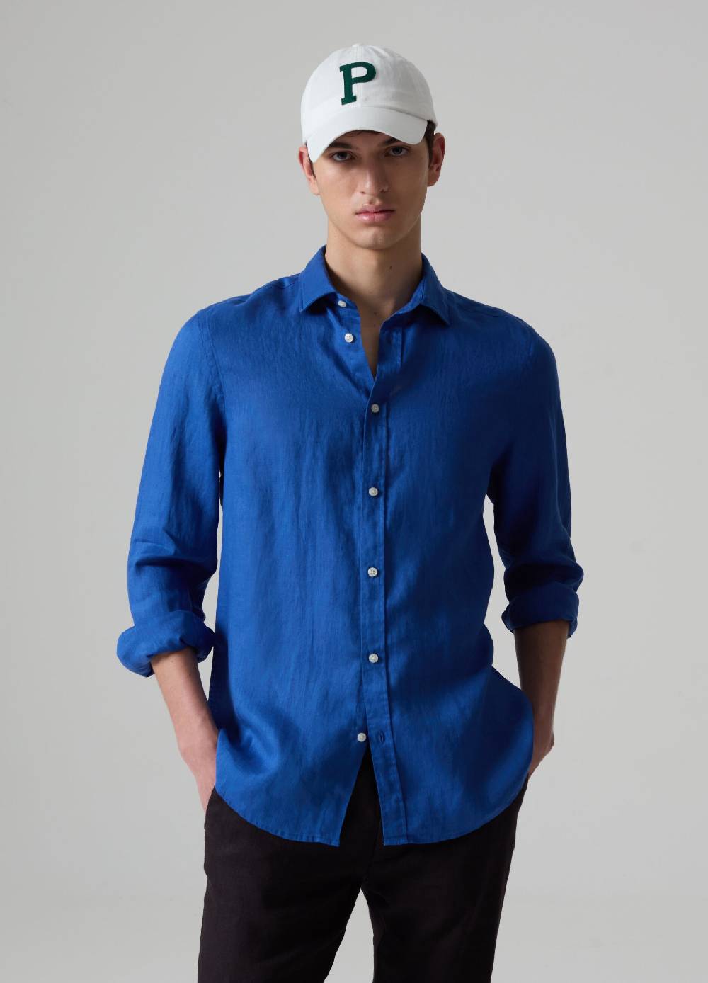 Ovs Camicia In Lino Tinta Unita