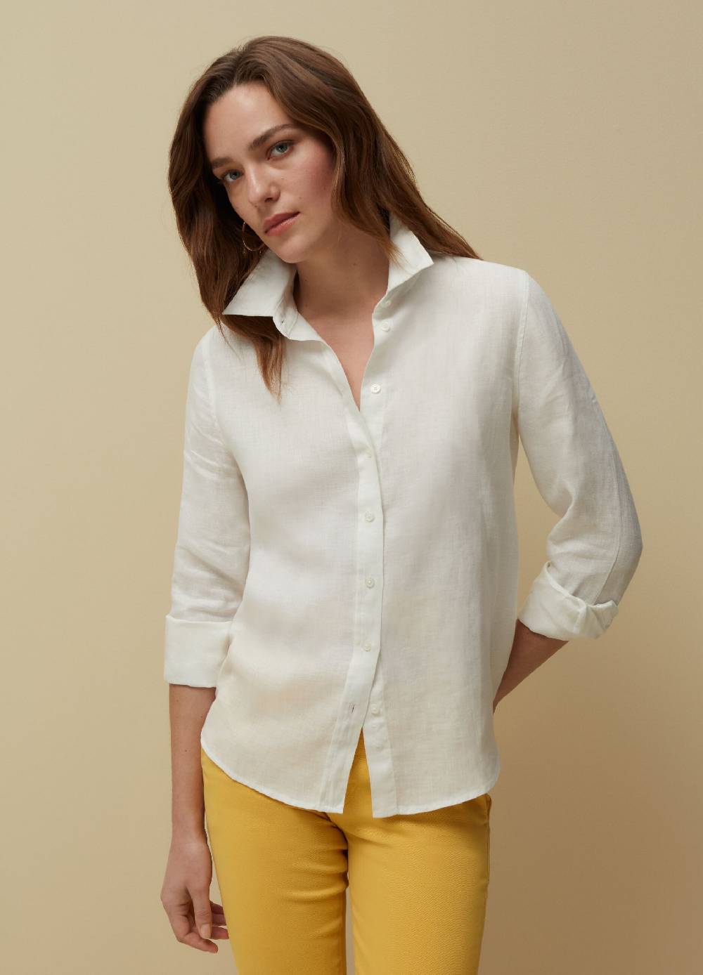 Ovs Camicia In Lino Tinta Unita