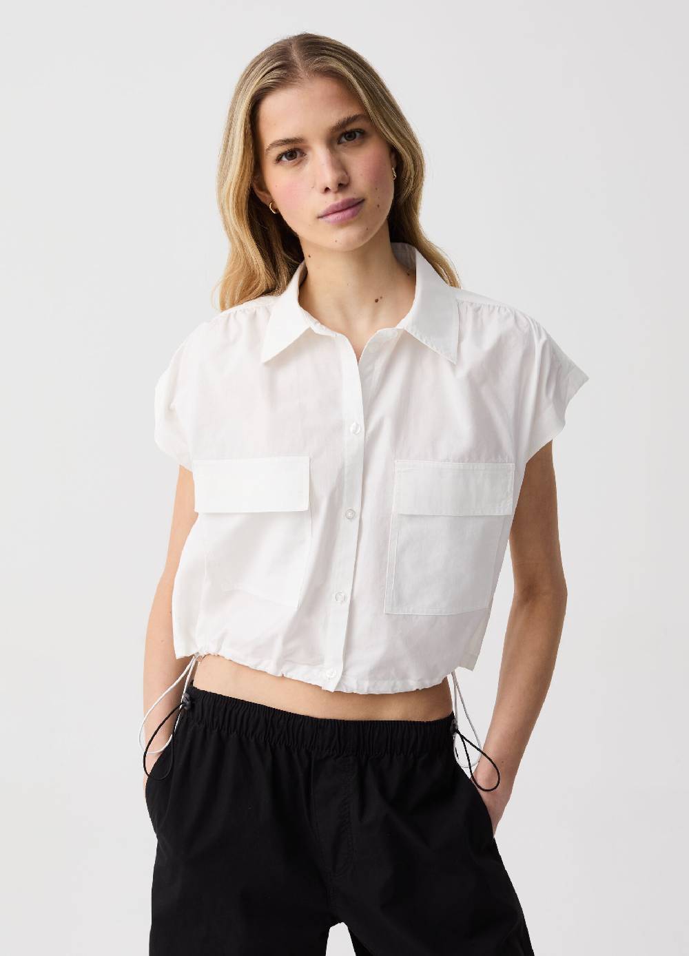 Ovs Camicia In Popeline Con Tasche