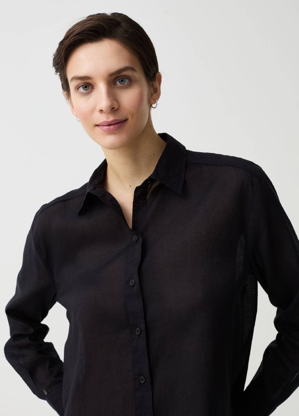 Ovs Camicia In Ramie E Cotone