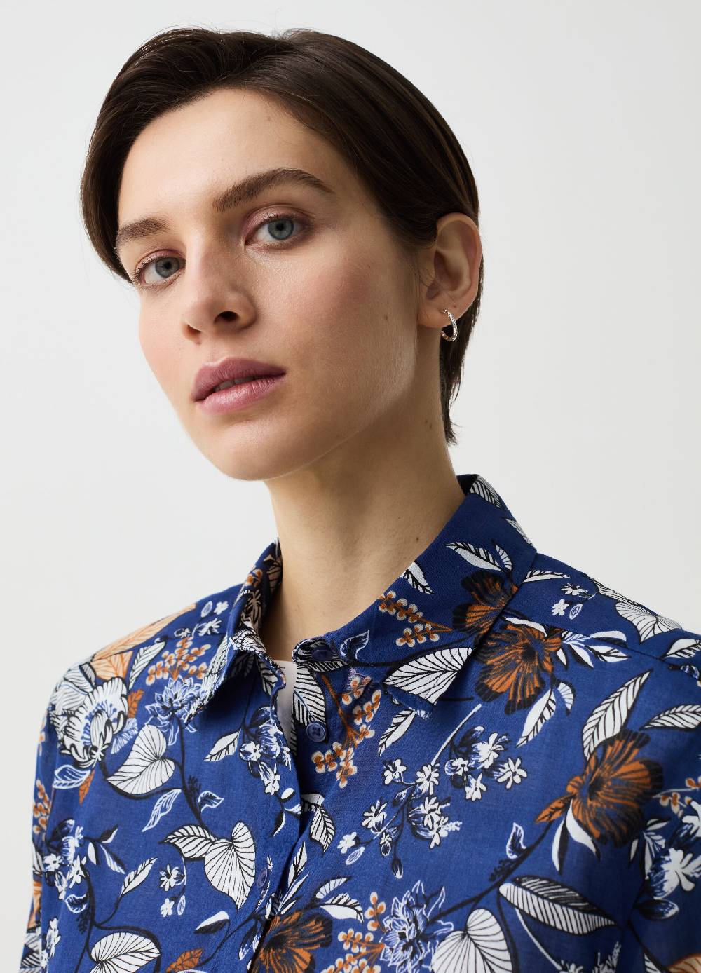 Ovs Camicia In Ramie E Cotone