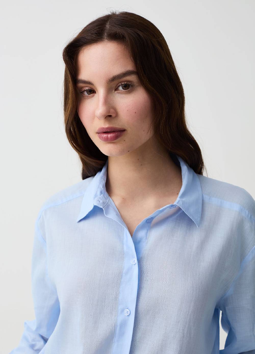 Ovs Camicia In Ramie E Cotone