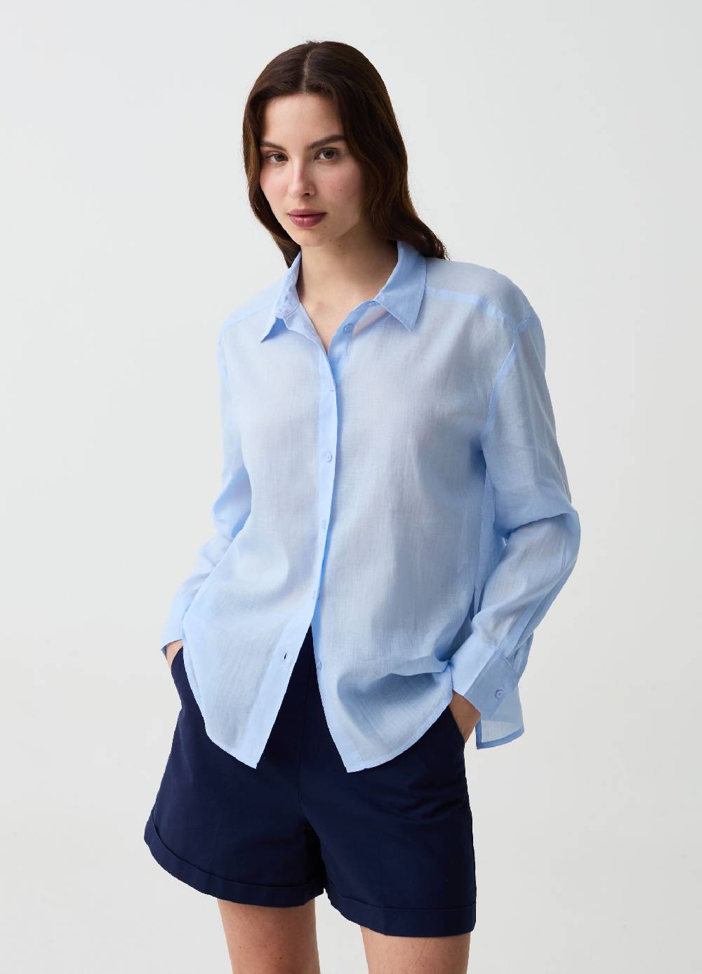 Ovs Camicia in ramie e cotone