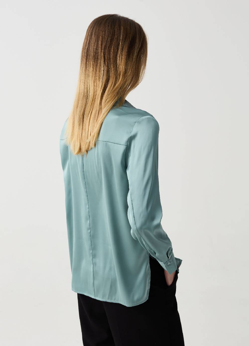 Ovs Camicia In Satin Con Spacchi