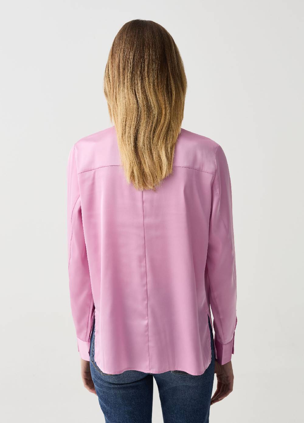 Ovs Camicia In Satin Con Spacchi