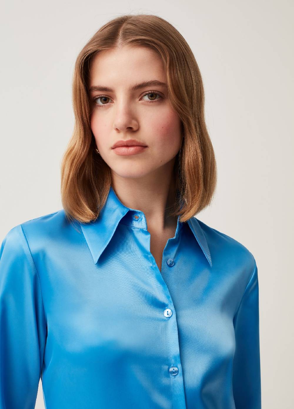 Ovs Camicia In Satin Tinta Unita