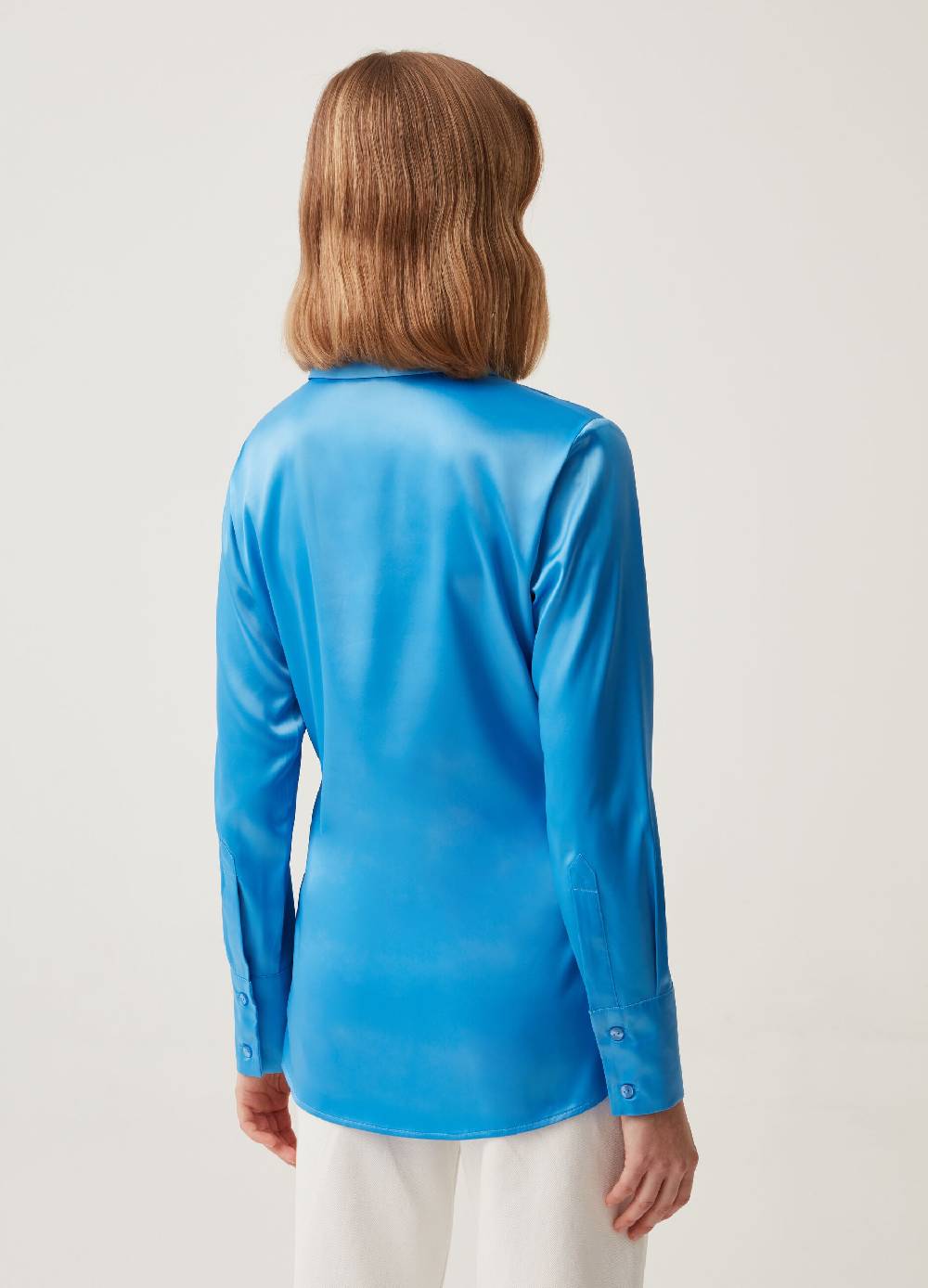 Ovs Camicia In Satin Tinta Unita