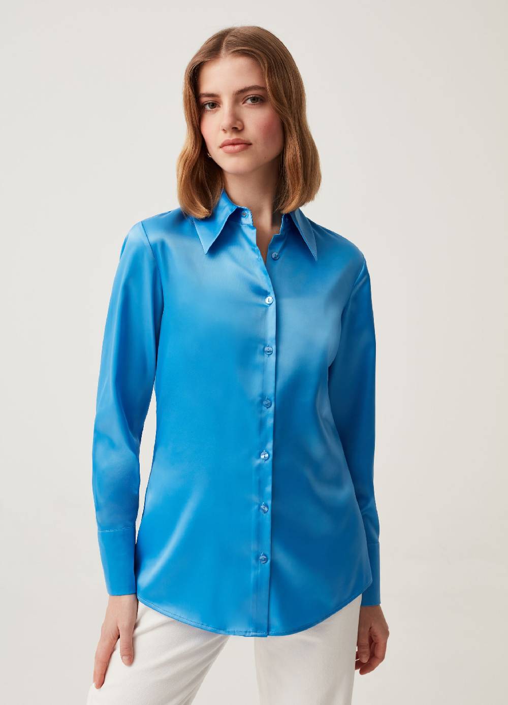 Ovs Camicia in satin tinta unita