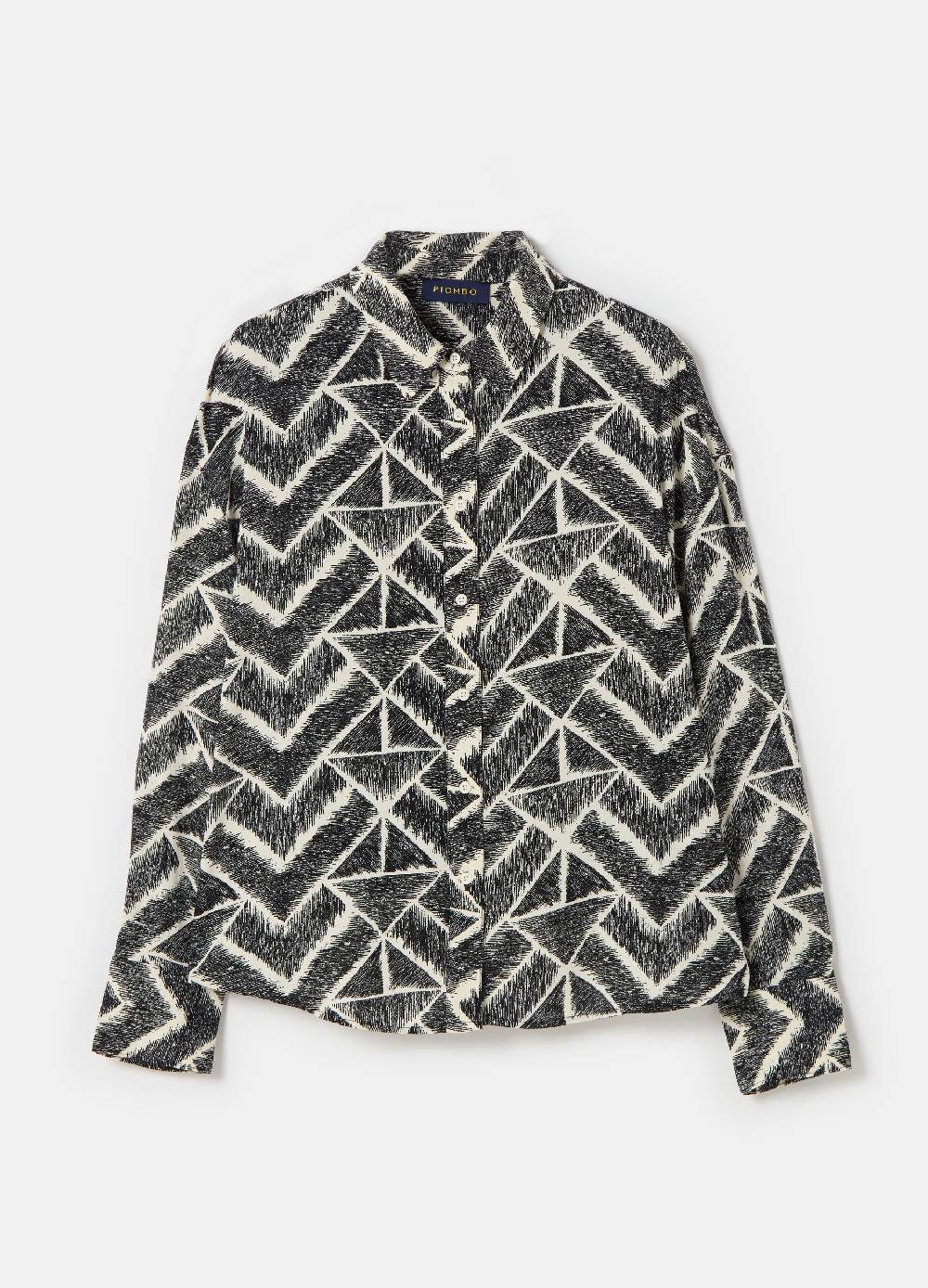 Ovs Camicia In Viscosa Con Motivo Geometrico