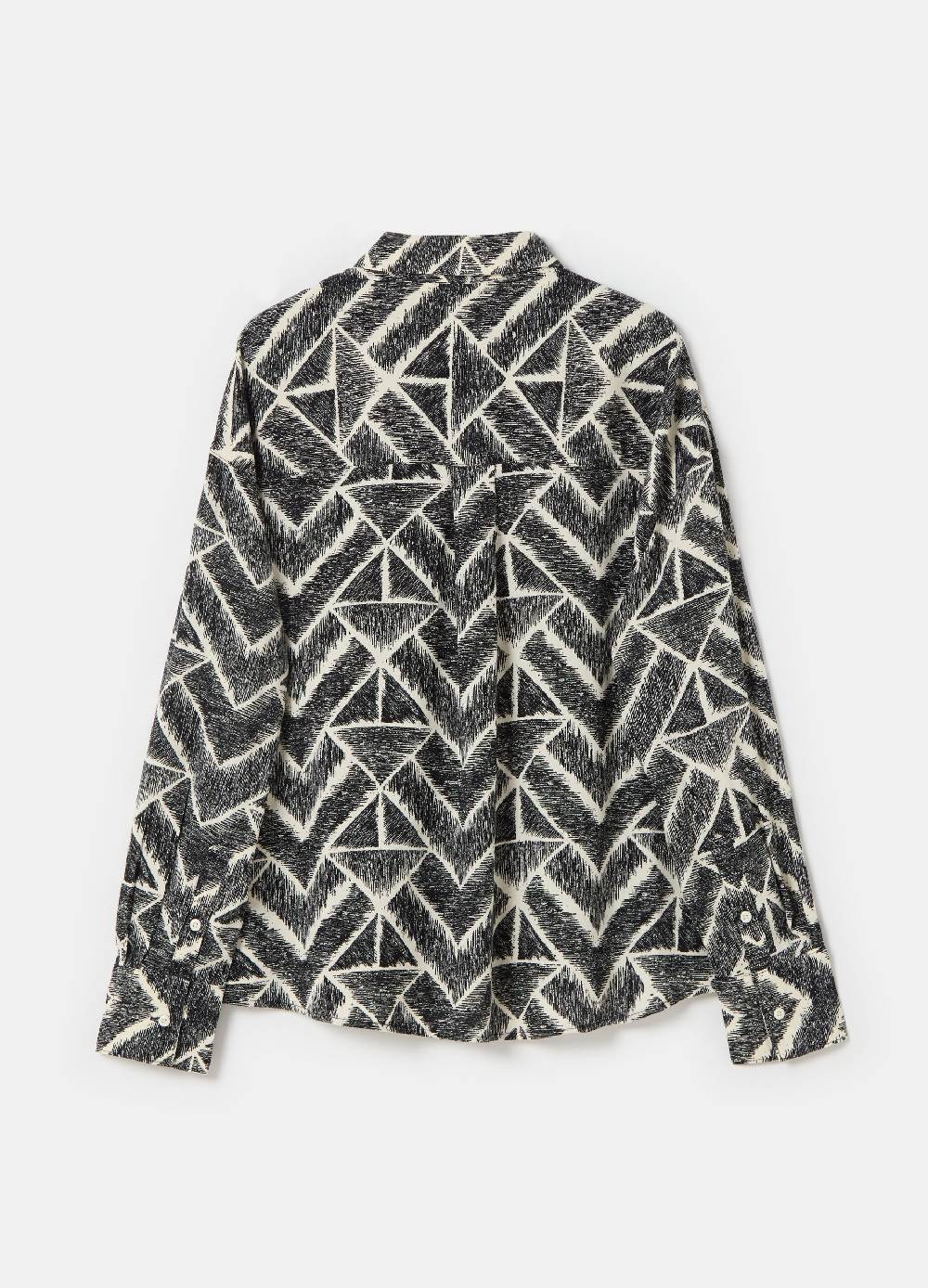 Ovs Camicia In Viscosa Con Motivo Geometrico