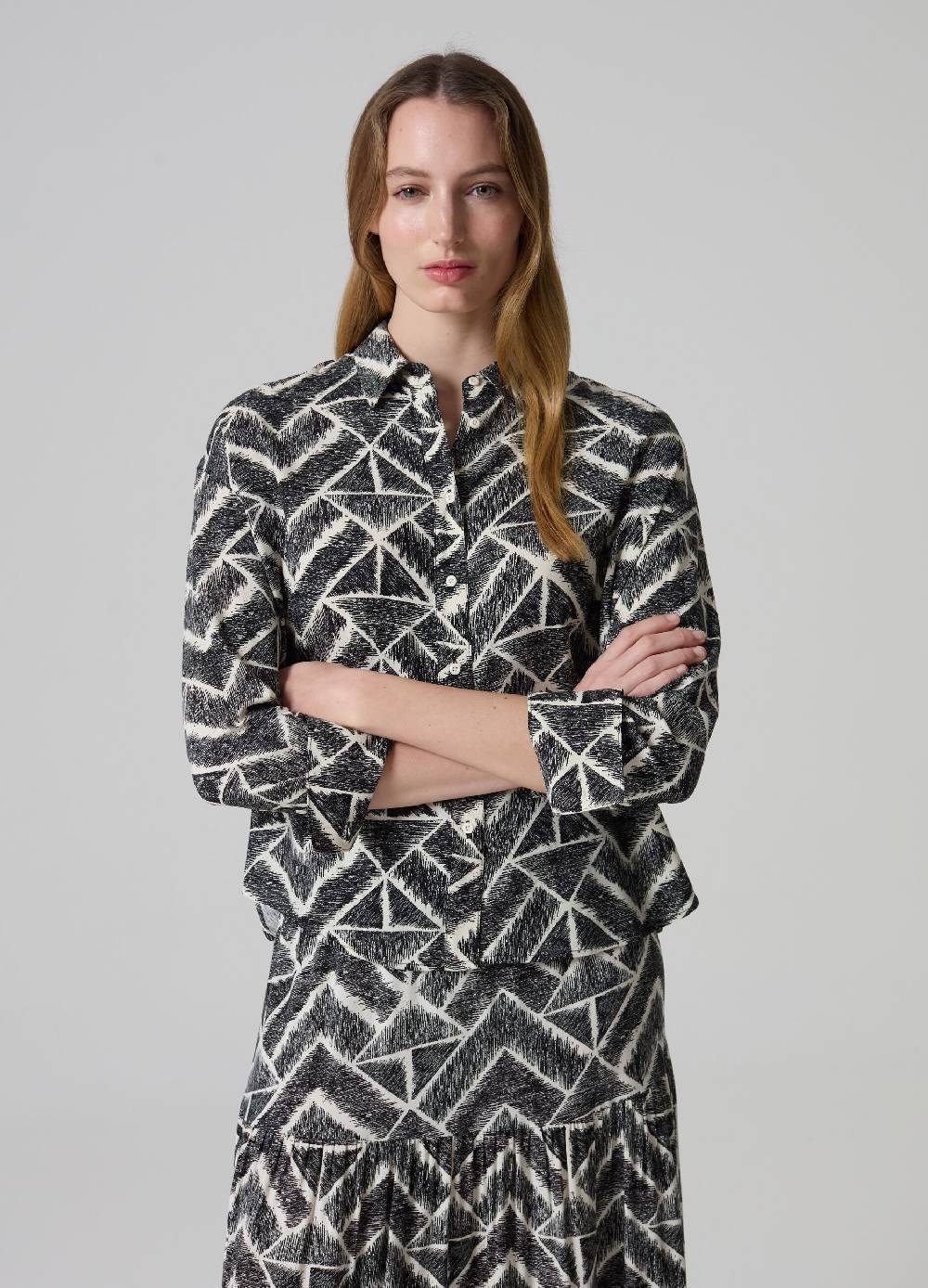 Ovs Camicia in viscosa con motivo geometrico