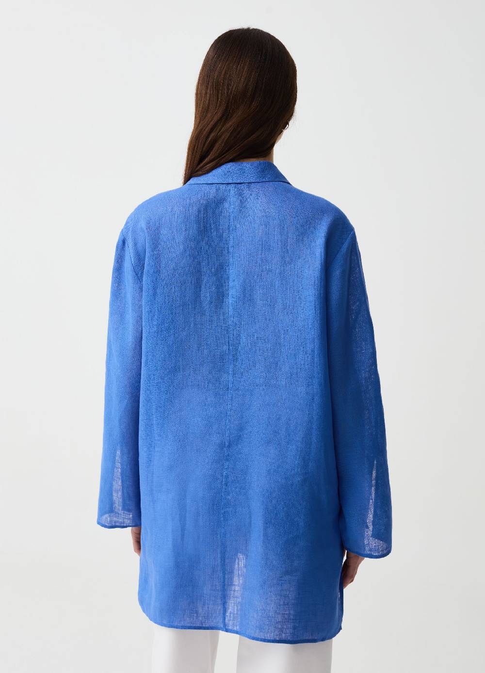 Ovs Camicia Lunga In Lino Con Spacchi