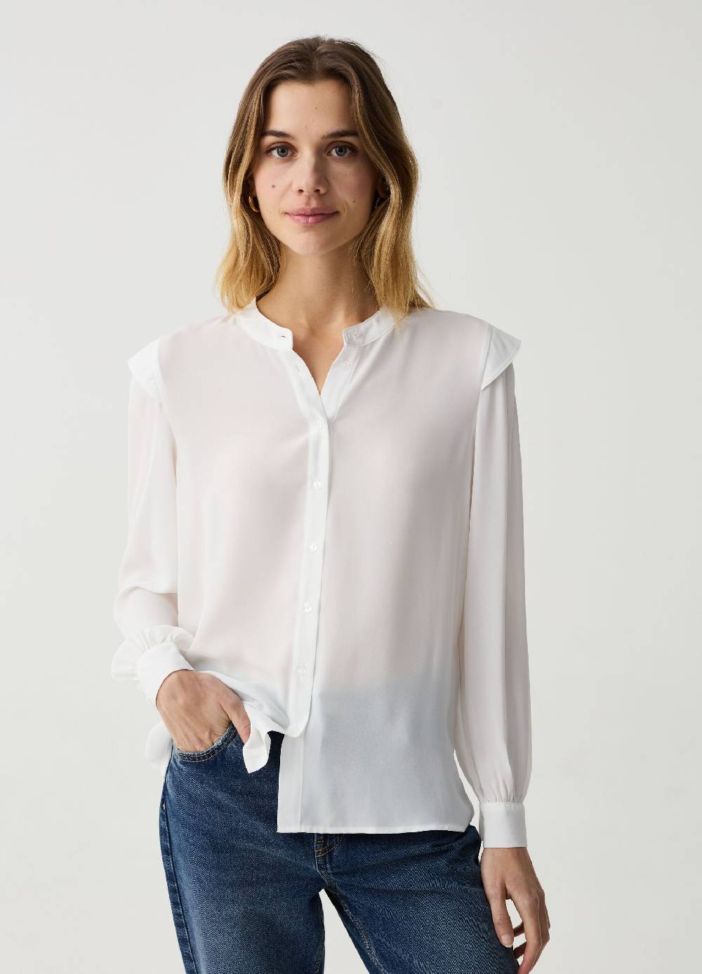 Ovs Camicia Maniche A Sbuffo Con Volant