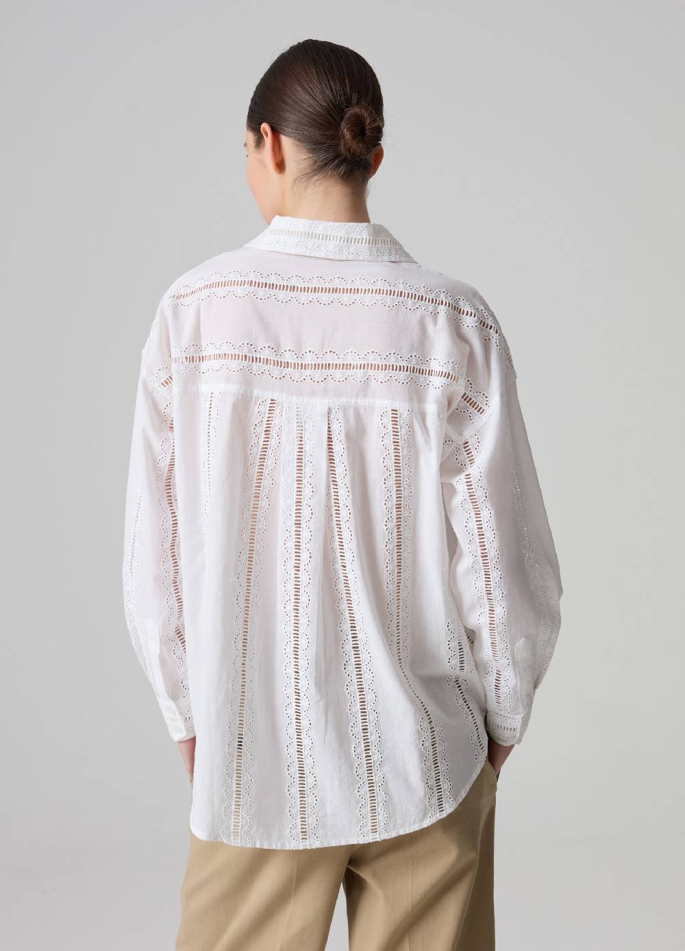 Ovs Camicia Over Con Dettagli Traforati E Sangallo