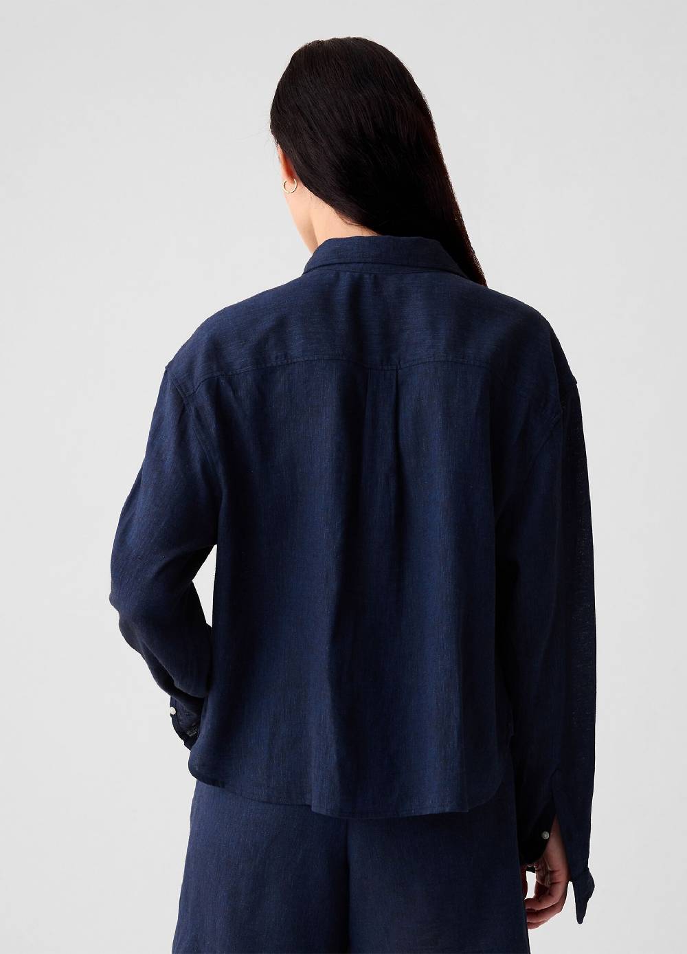 Ovs Camicia Over Cropped In Lino