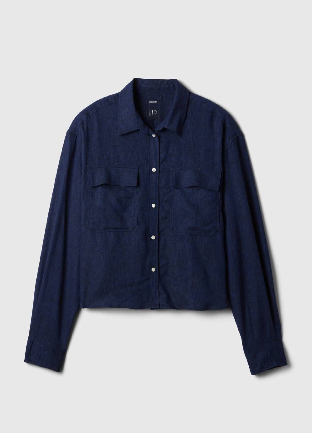 Ovs Camicia Over Cropped In Lino