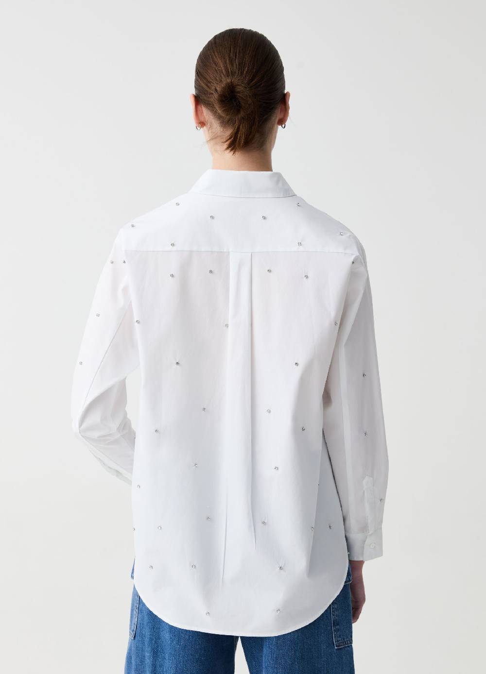 Ovs Camicia Over In Cotone Con Strass