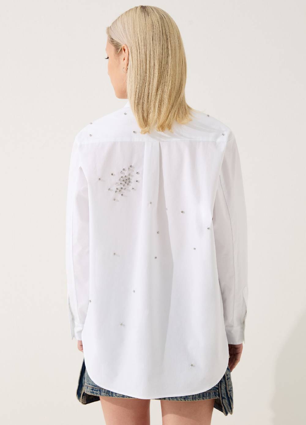 Ovs Camicia Over In Cotone Con Strass