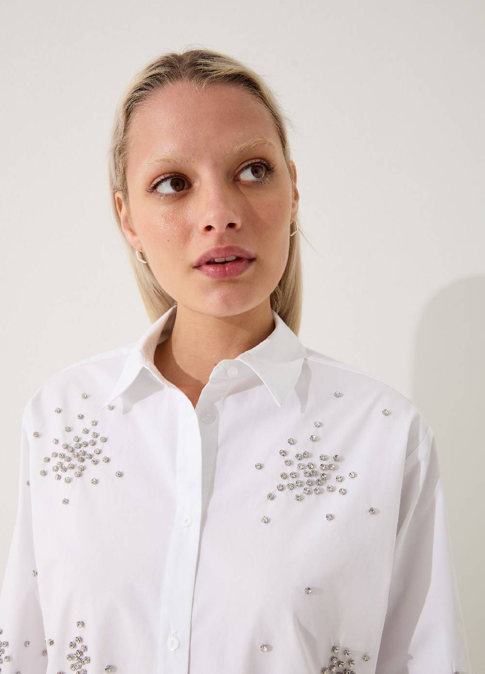 Ovs Camicia over in cotone con strass