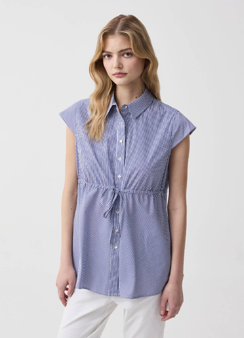 Ovs Camicia Premaman In Popeline Stretch