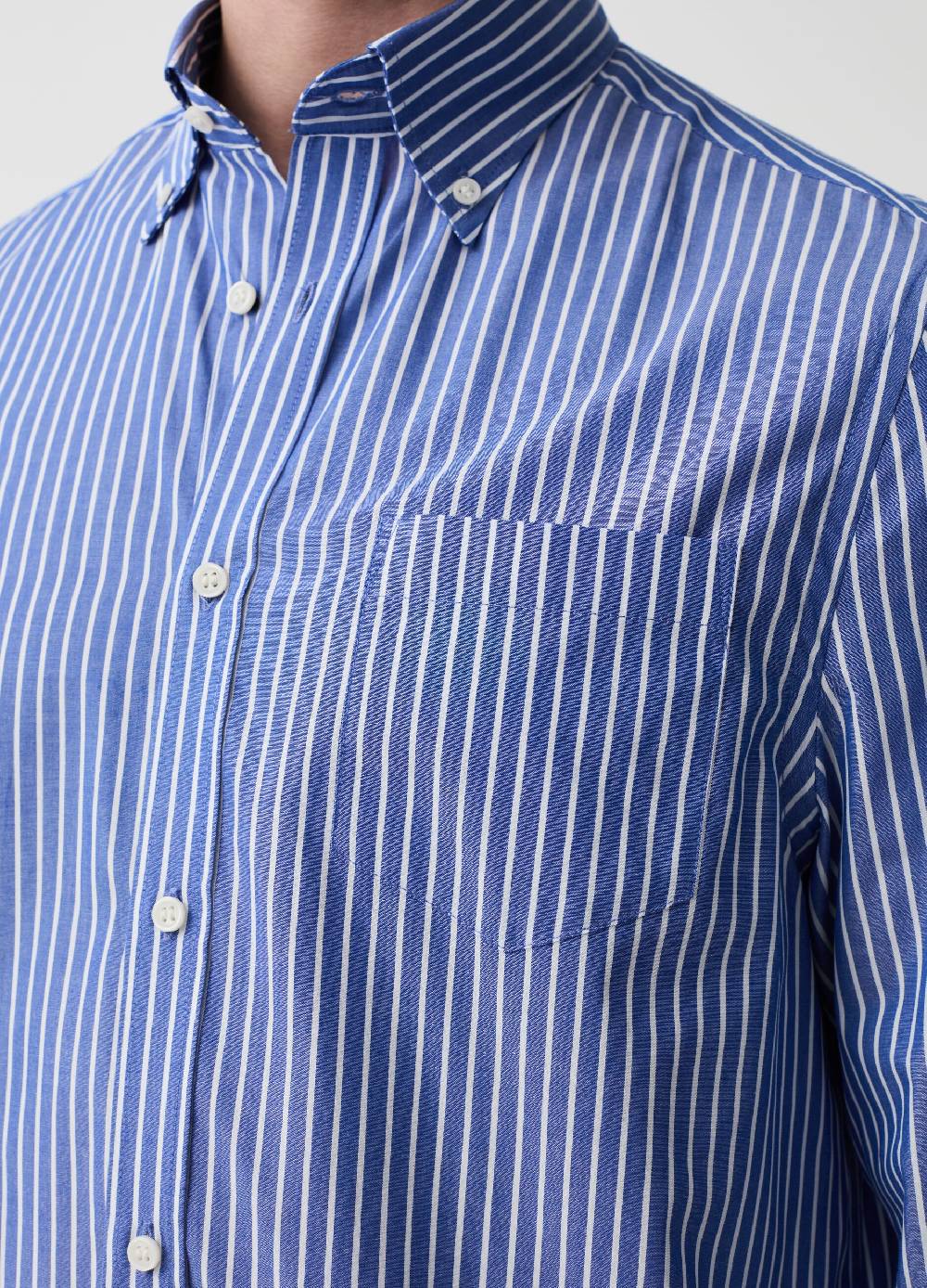 Ovs Camicia Regular Fit A Righe Con Tasca