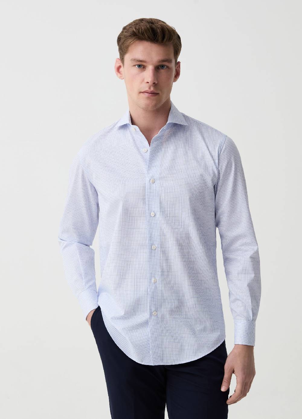 Ovs Camicia regular fit easy iron a quadretti