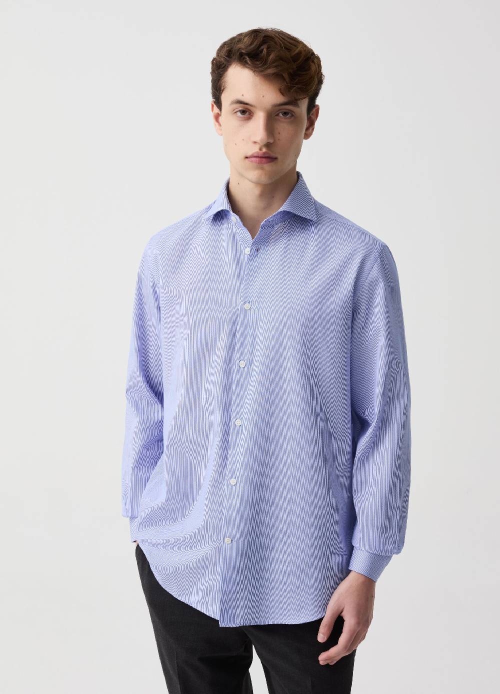 Ovs Camicia Regular Fit Easy Iron A Righe Sottili