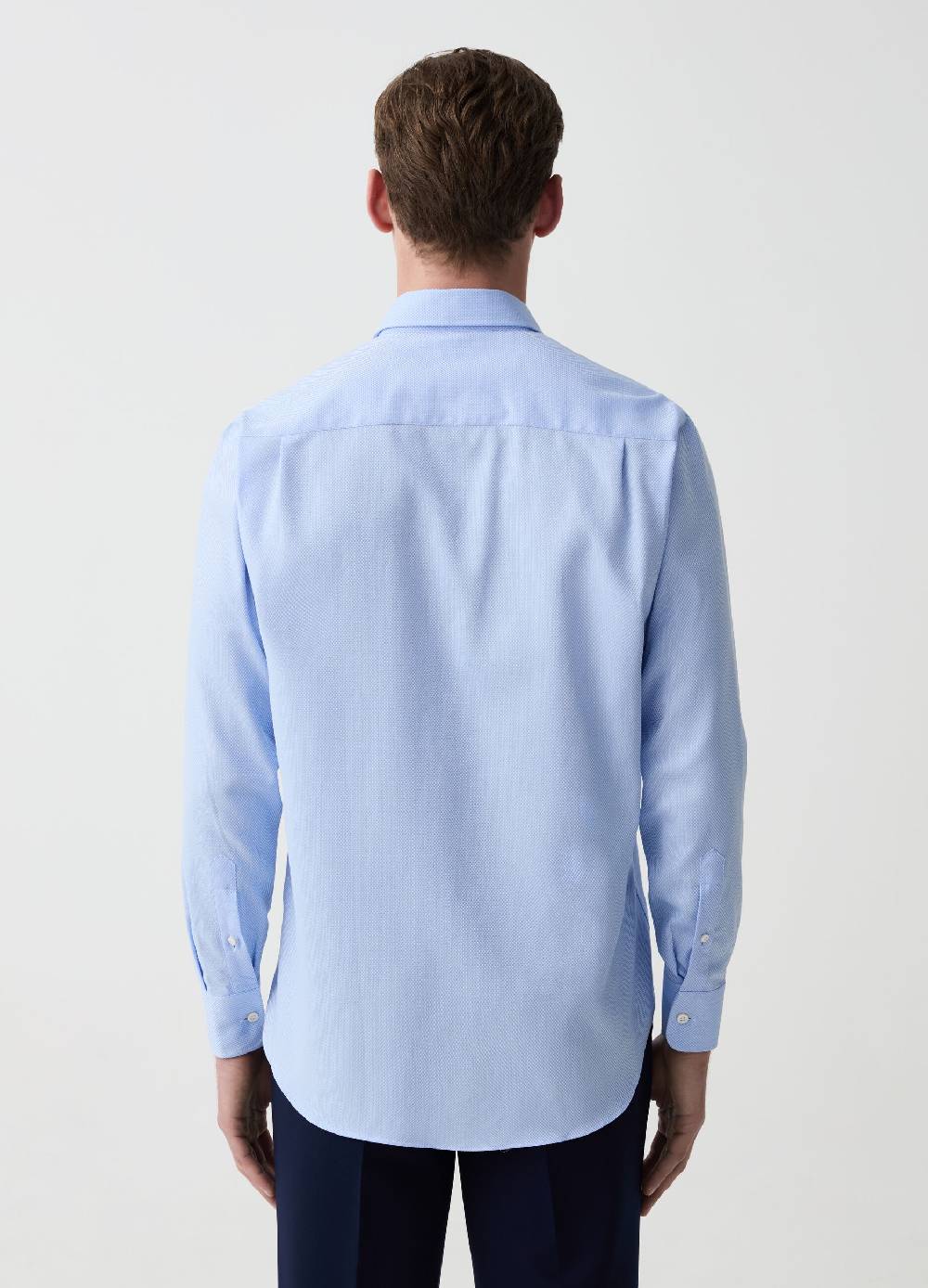 Ovs Camicia Regular Fit Easy Iron Con Micro Trama
