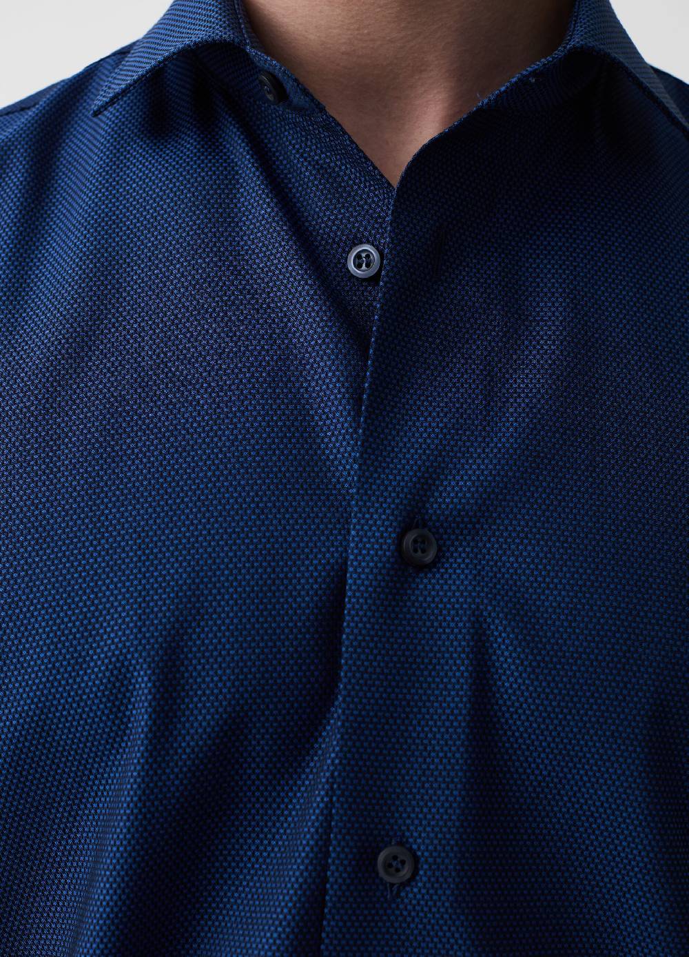 Ovs Camicia Regular Fit Easy Iron Con Micro Trama