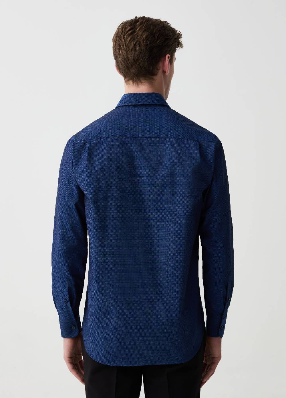 Ovs Camicia Regular Fit Easy Iron Con Micro Trama